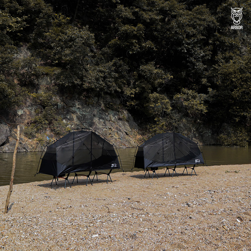 아버 아웃도어 캠핑 코트 텐트 플라이 1인용 야전침대 솔캠