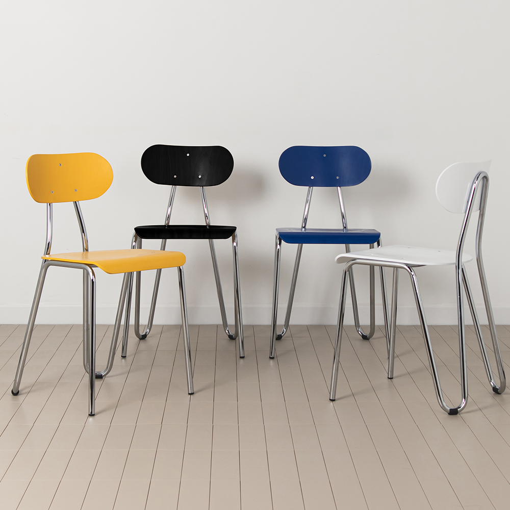 미드센추리의자 인테리어 디자인 카페 의자 원목 철제 커브 체어