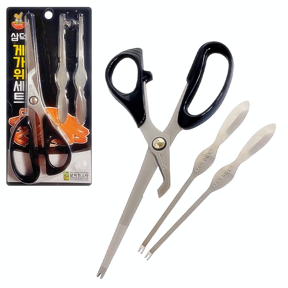 박대표마켓 대게가위 스테인레스 게 손질 랍스터 킹크랩 크랩 홍게 게포크 게가위세트 - 상세 이미지 3