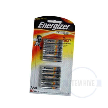 에너자이저 어드밴스 AAA건전지 LR3 10개입 현관문배터리 장난감건전지