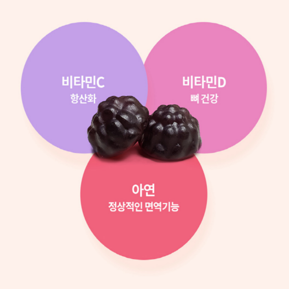 엘더베리 종합 비타민젤리 비타민C 비타민D 아연 구미 - 상세 이미지 3