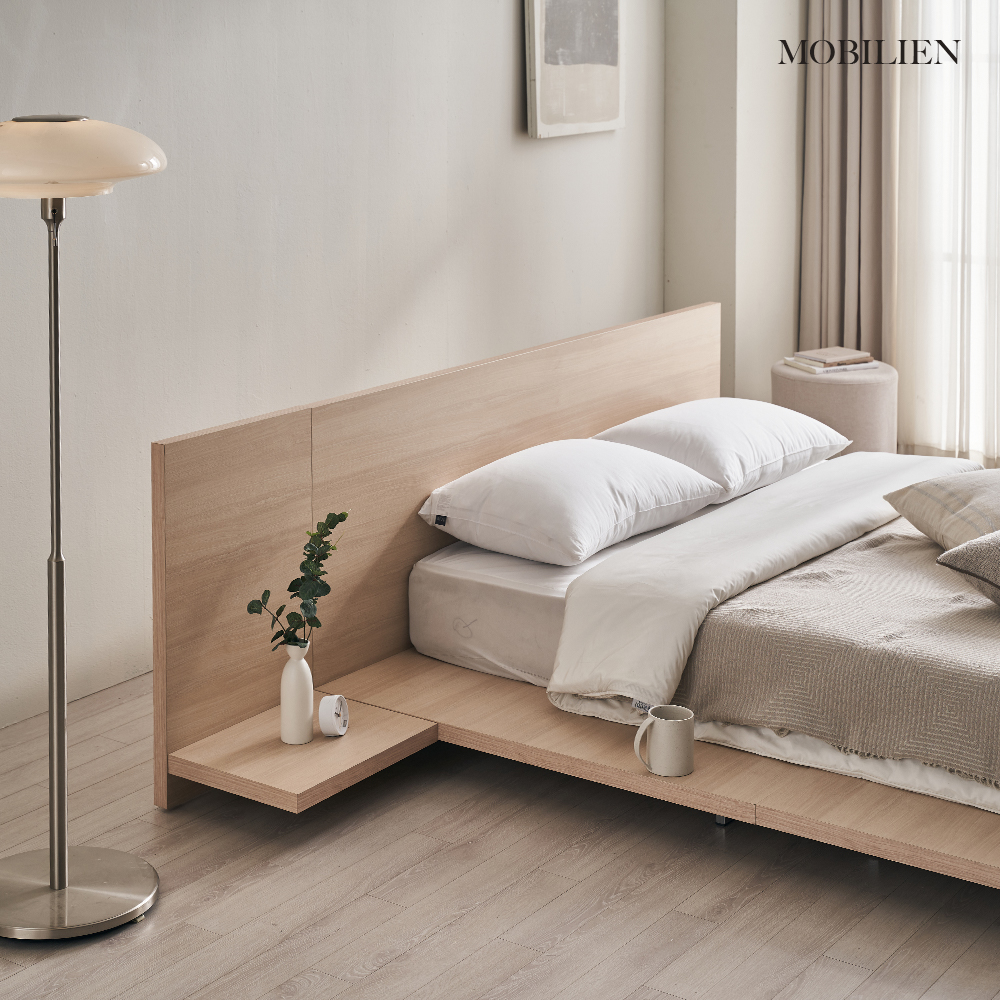 모빌리엔 엘리아 호텔침대 저상형 평상형 침대 프레임 LK(라지킹), 월넛