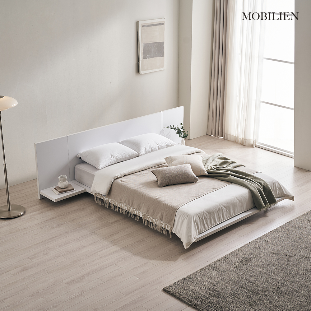 모빌리엔 엘리아 호텔침대 저상형 평상형 침대 프레임 LK(라지킹), 월넛