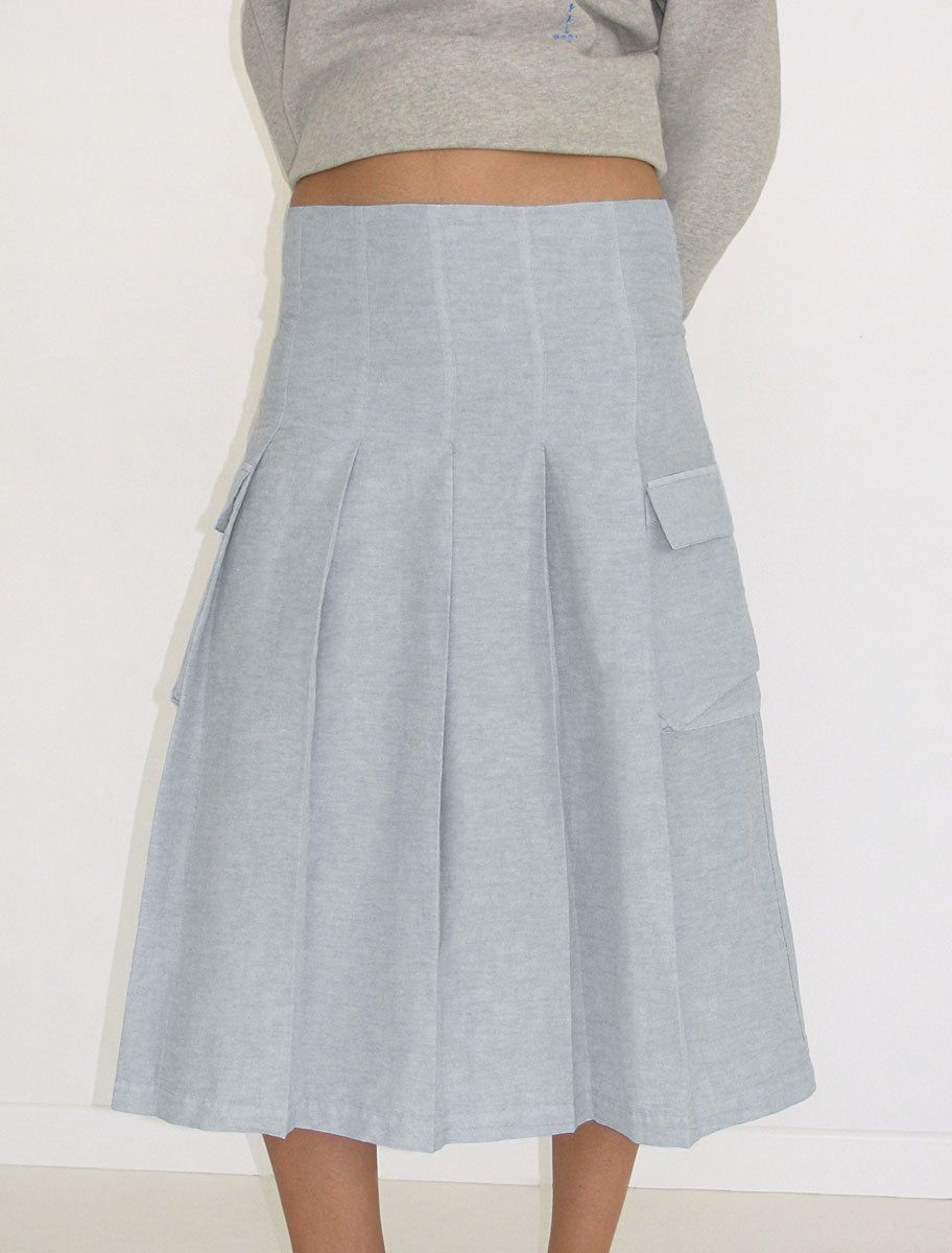 팔로마울 Pinet 플리츠 스커트 SM2802 LIGHTBLUE