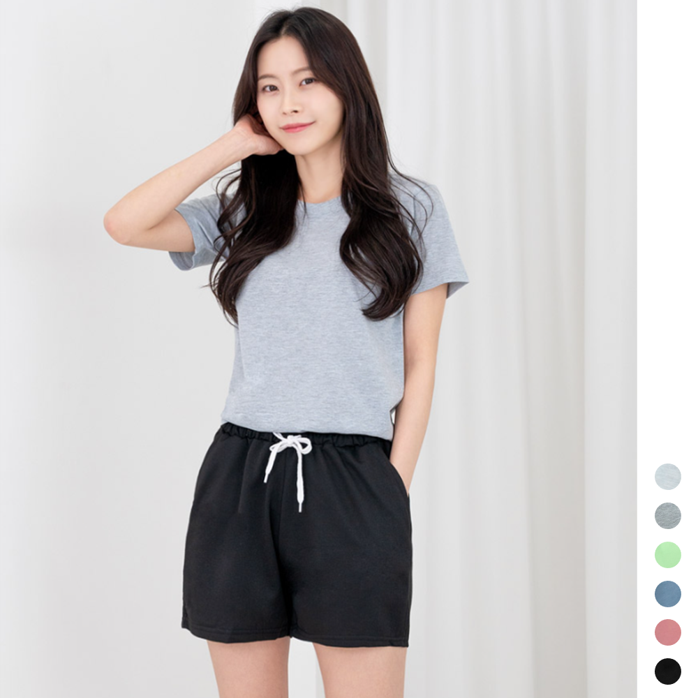집에서입는반바지 성인실내복 여름홈웨어 라운지웨어 고무줄반바지 - 상품 이미지