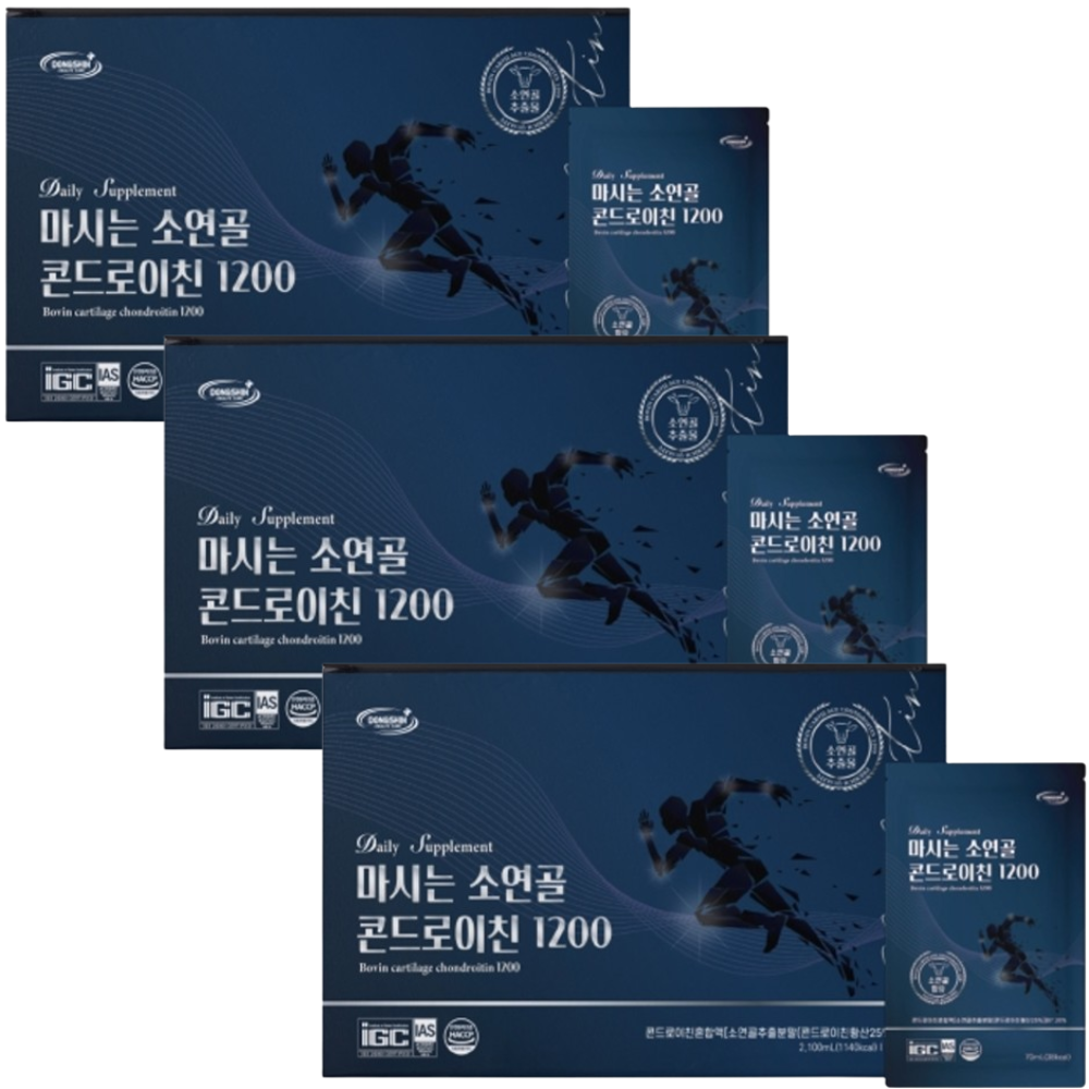 동신헬스케어 마시는 저분자 소연골 콘드로이친 1200 70ml 30포 3개 콘드로이친황산 - 상품 이미지