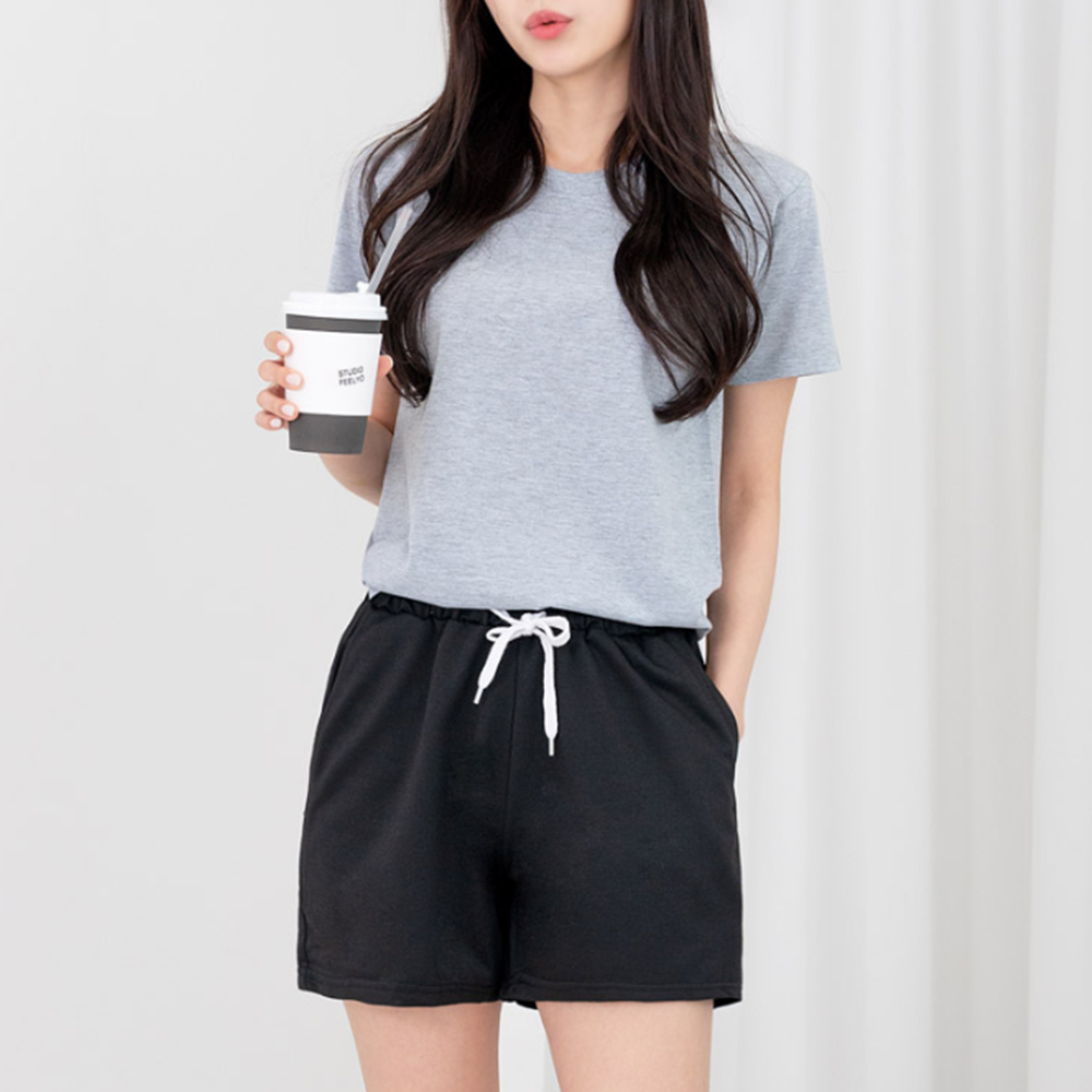 집에서입는반바지 성인실내복 여름홈웨어 라운지웨어 고무줄반바지 - 상세 이미지 2