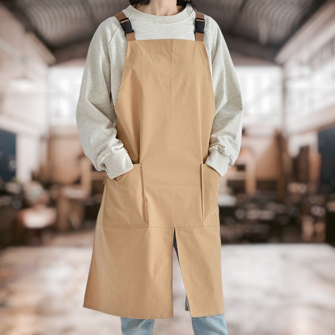 공방 앞치마 미술 화방 공예 도예 작업용 카페 바리스타 앞트임 앞치마