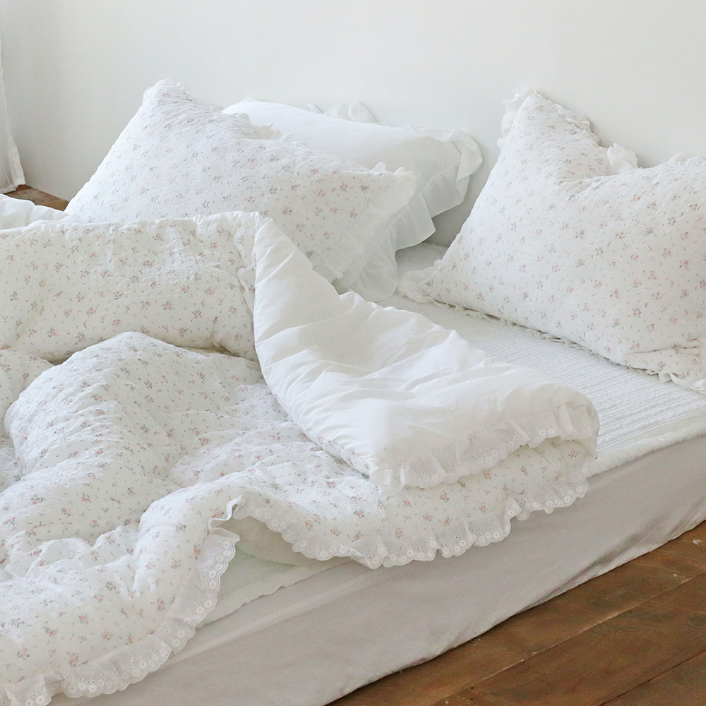 소피아 잔꽃 이중직 순면 60수 아사 알러지케어 워싱 사계절 차렵이불 SS