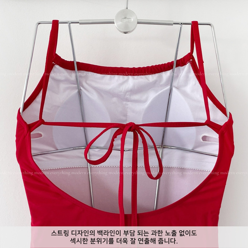 💖색감깡패/M-3XL 백리스 휴양지룩 모노키니 체형커버 스윔웨어 유교걸 빅사이즈 수영복 상세 이미지 37
