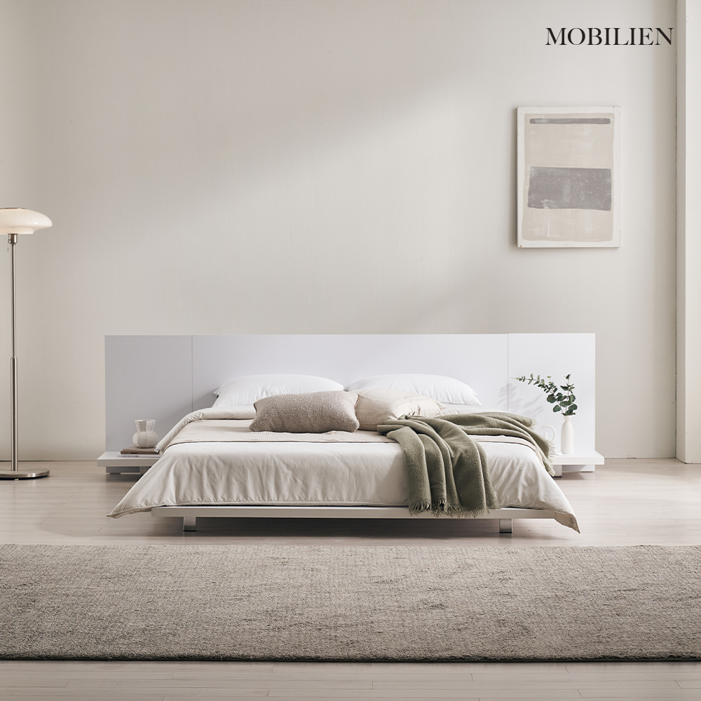 모빌리엔 엘리아 호텔침대 저상형 평상형 침대 프레임 LK(라지킹), 월넛