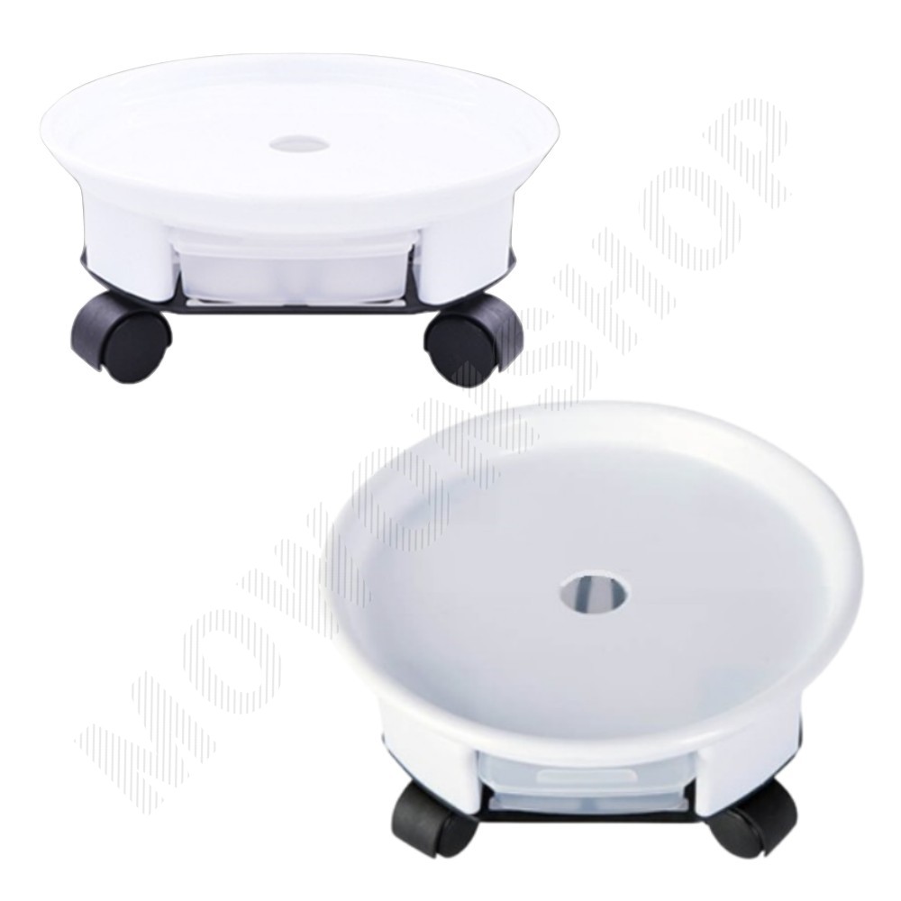 바퀴형 화분받침 바퀴달린 화분 받침대 물받침대 화분발 24cm - 메인 이미지