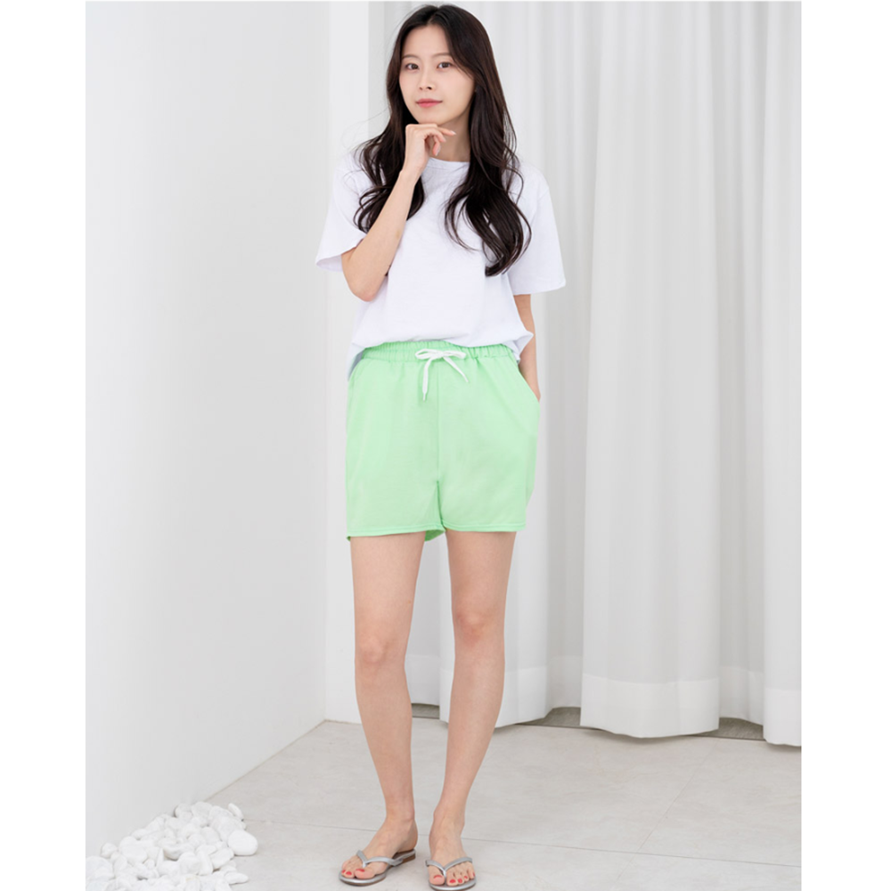 집에서입는반바지 성인실내복 여름홈웨어 라운지웨어 고무줄반바지 - 상세 이미지 4