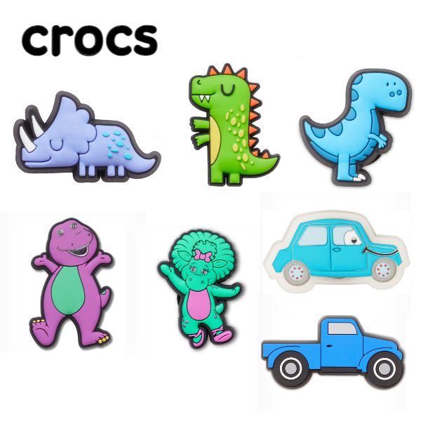 LED 지비츠 자동차 야광 공룡 자비츠 세트 남아 신발 지비추