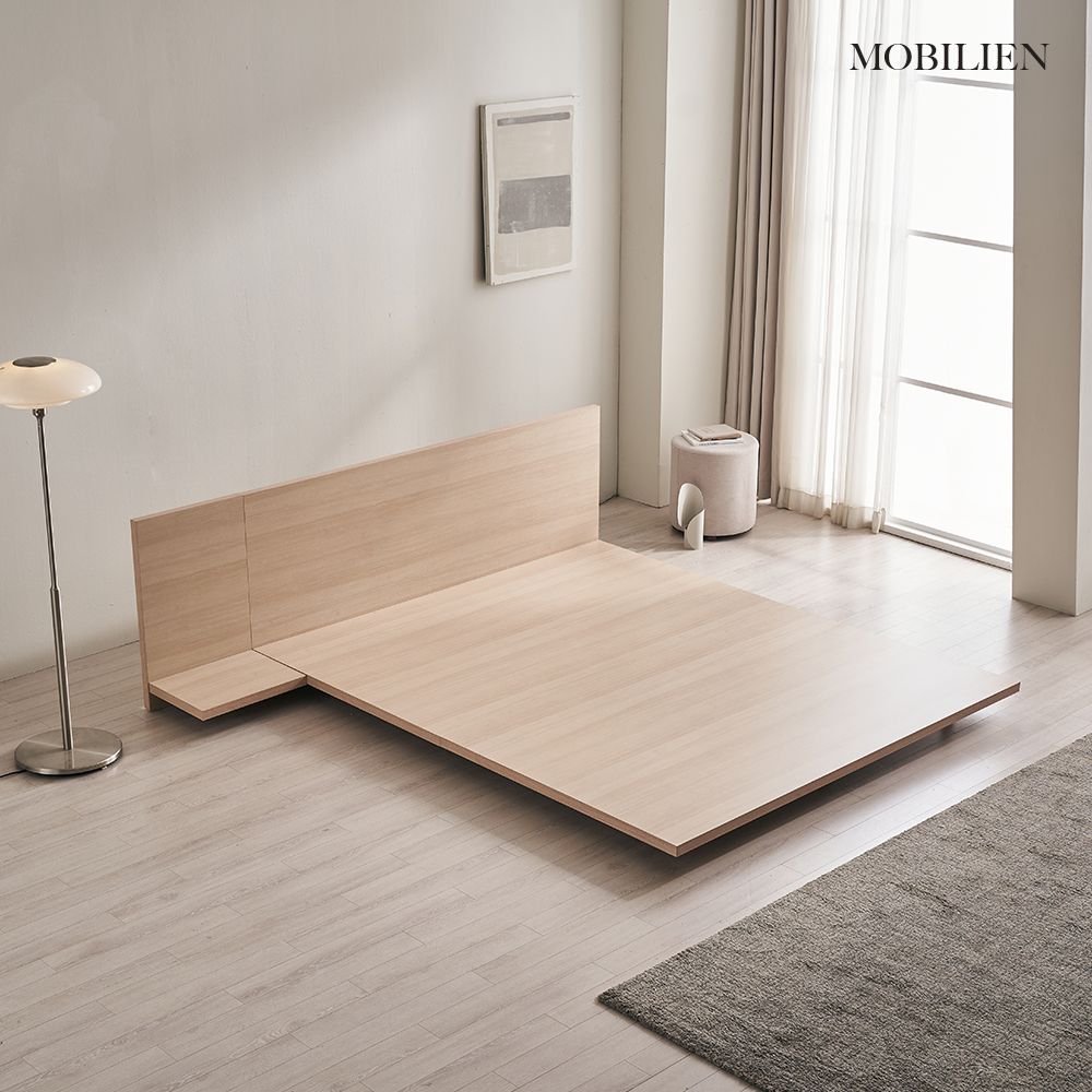 모빌리엔 엘리아 호텔침대 저상형 평상형 침대 프레임 LK(라지킹), 월넛