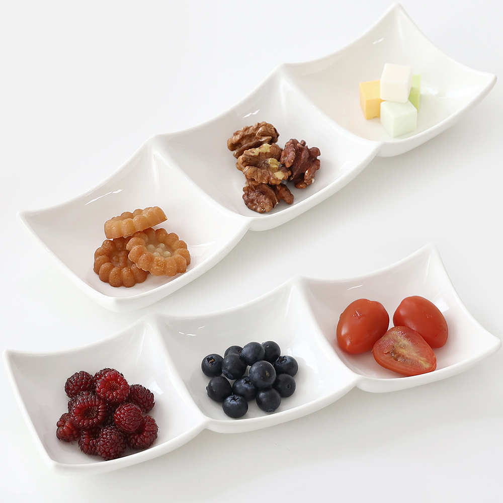 파쿠젠 1+1 세라믹 나눔접시 반찬그릇 플레이팅 소스