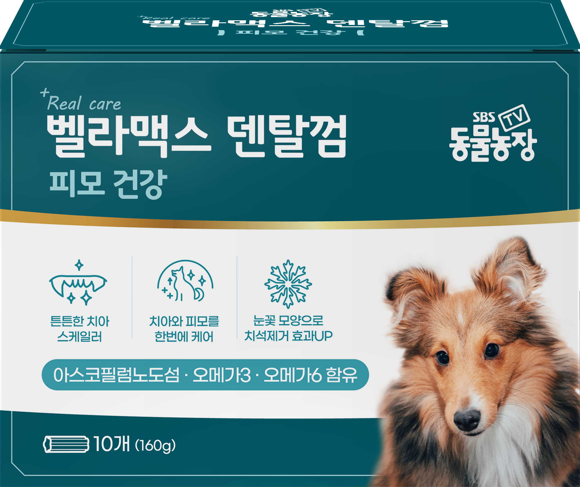 벨라맥스 SBS TV 동물농장 수의사 강아지 영양제 치아 관리 덴탈껌, 160g, 1개