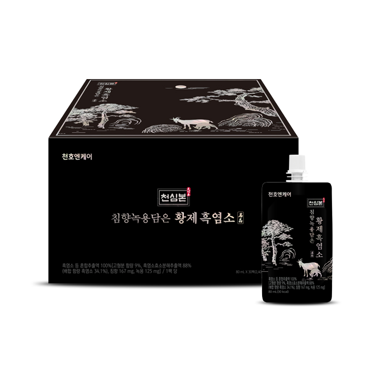 [네이버단독] 천호엔케어 고함량 지리산 침향 녹용 황제 흑염소진액 엑기스 30포, 1개 - 상세 이미지 2