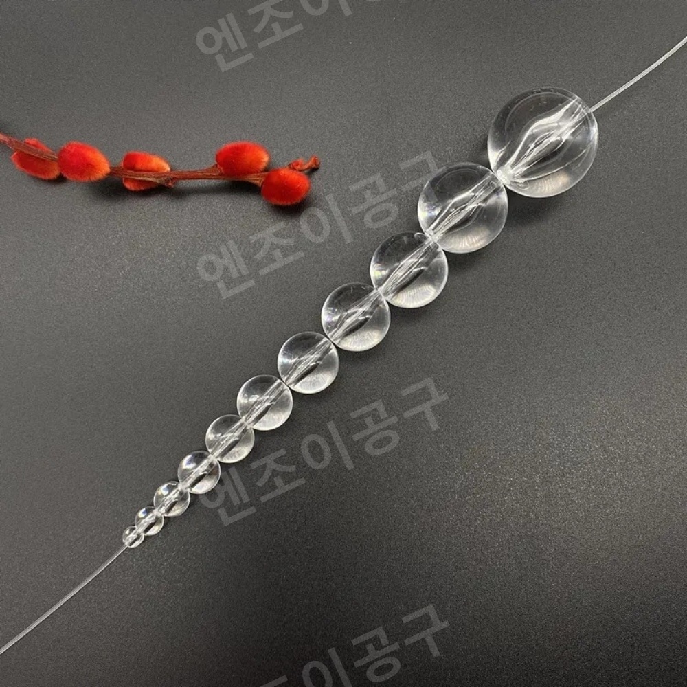 투명비즈 공예재료 네일재료 구슬팔찌 실버 재료 리본 - 상세 이미지 4