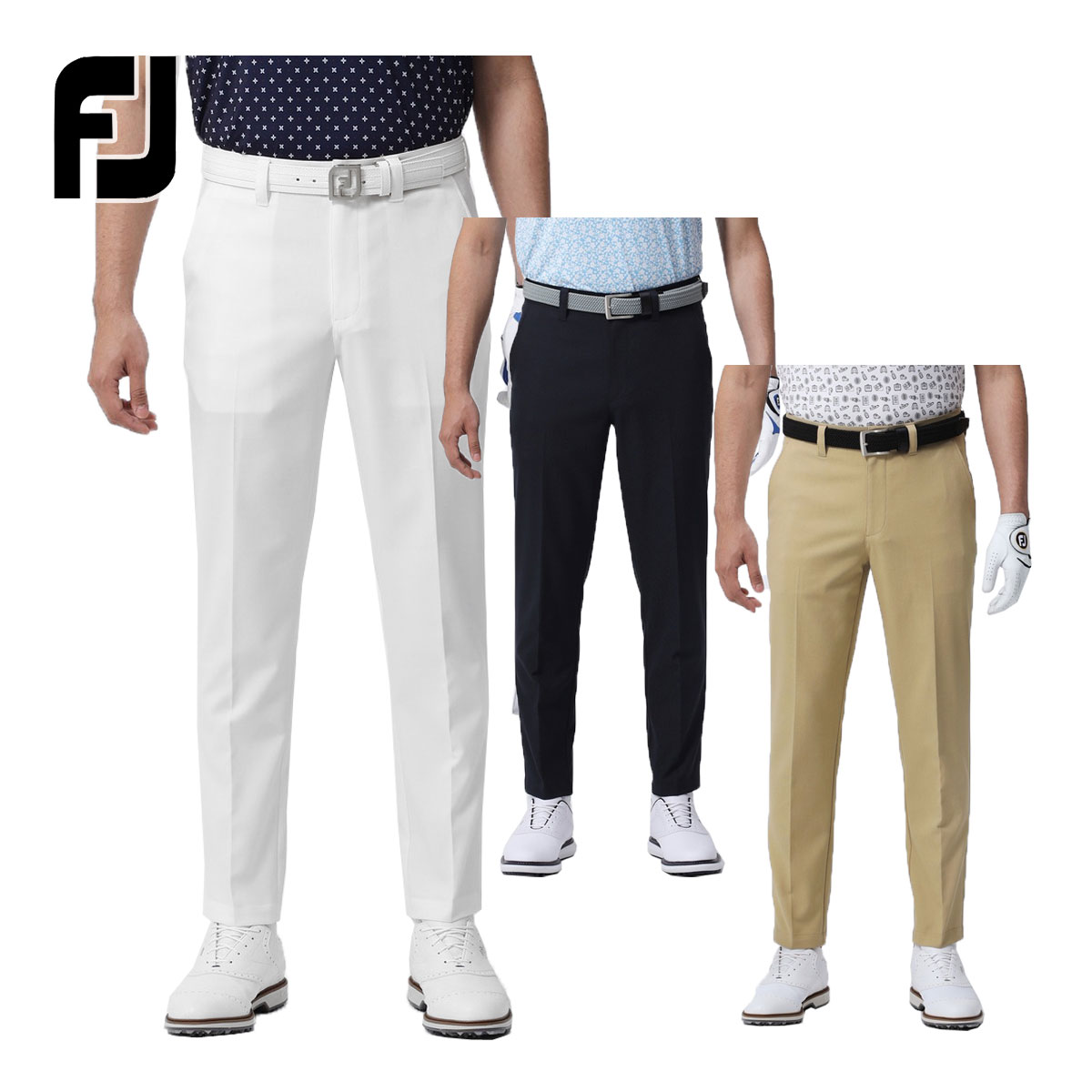 풋조이 Footjoy 남자 여름 골프 린넨 바지 테이퍼드핏 FJ-S23-P03 3색상 - 상품 이미지