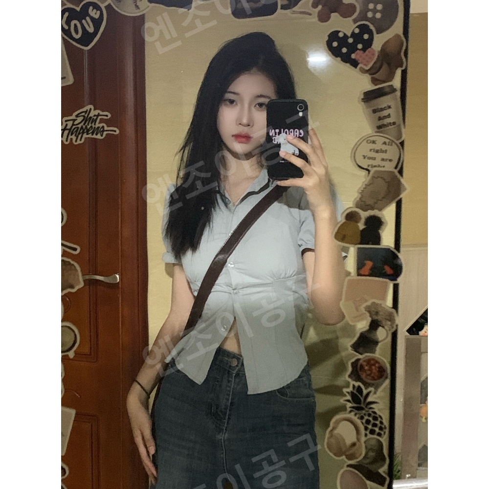 카더정원 강민경 카더가든 유튜브 블라우스 청순 슬림 의상 옷 패션 - 상세 이미지 2