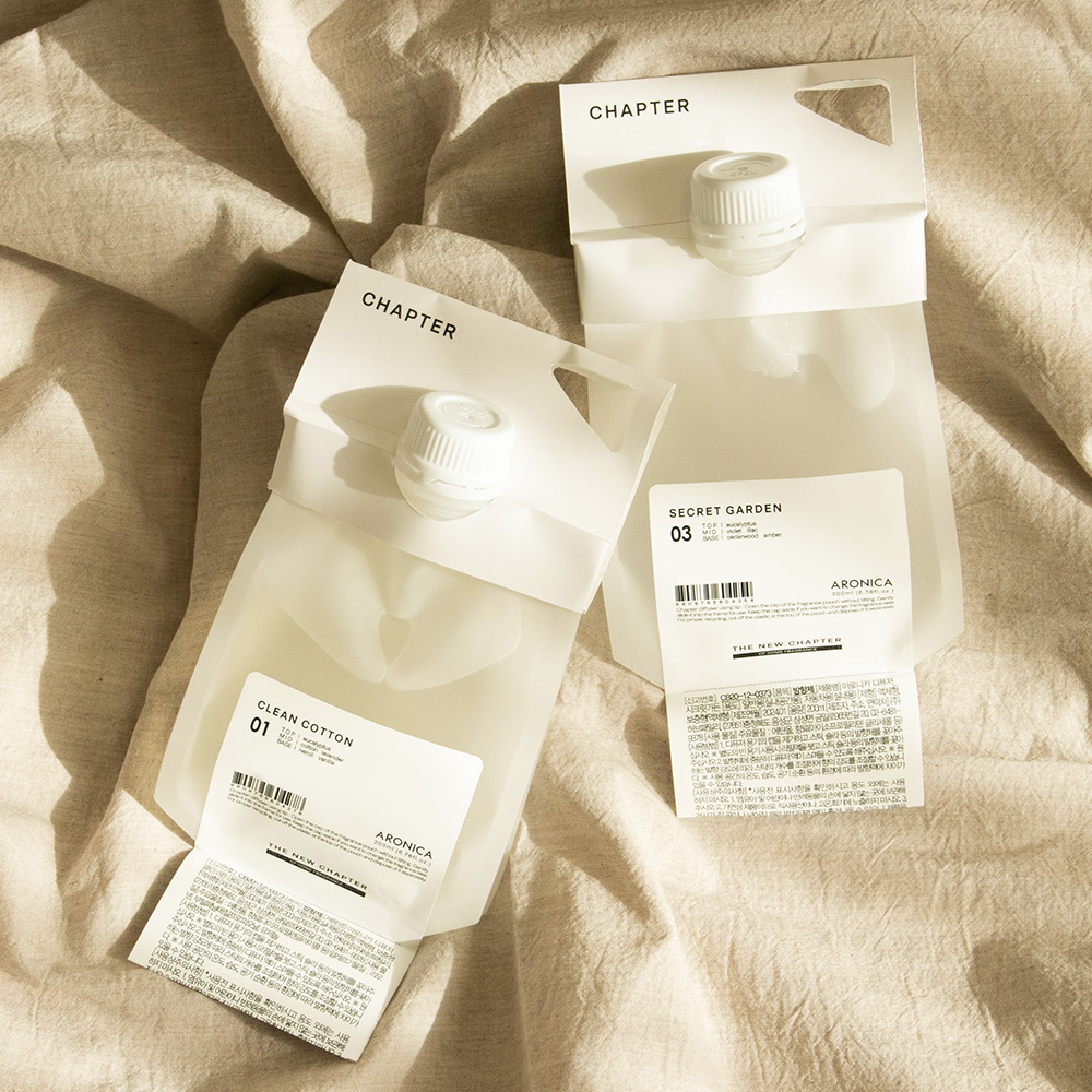 아로니카 챕터 디퓨저 리필파우치 200ml X 2 (섬유스틱 5P포함) 실내방향제 리필용 - 상세 이미지 2