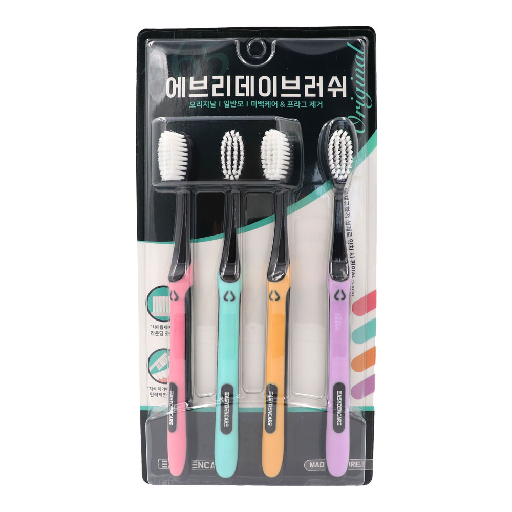이지덴케어 365에브리데이 부드러운모 칫솔4p - 메인 이미지
