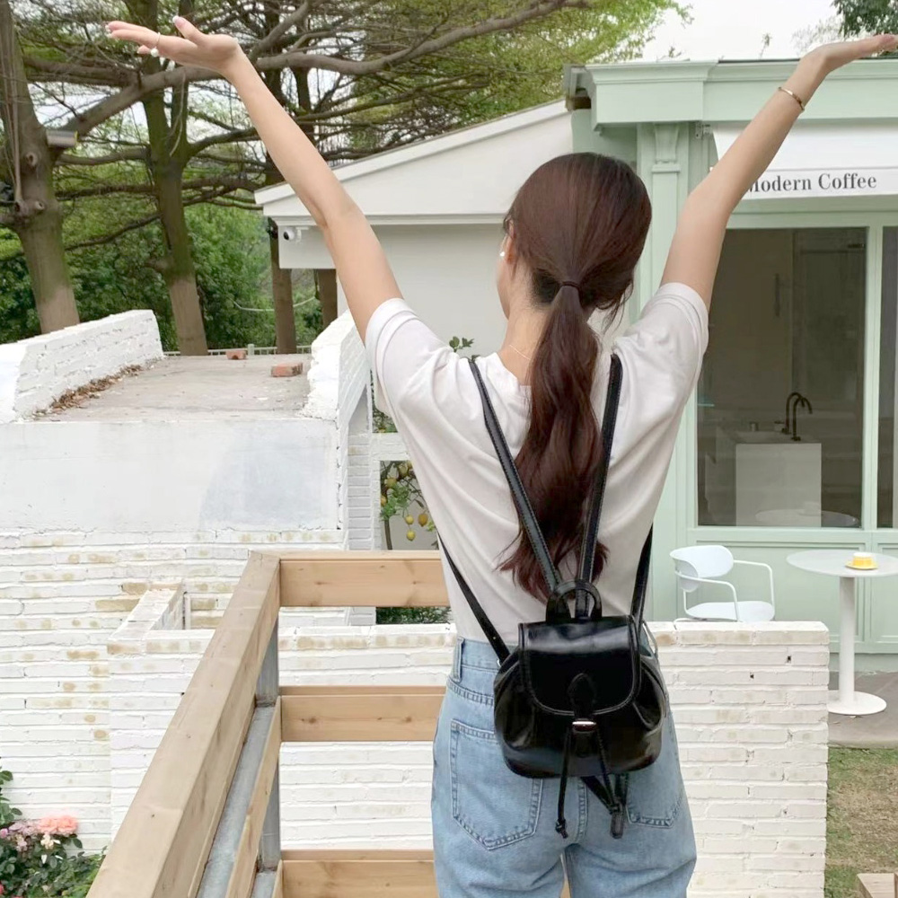 귀여운 초미니 백팩 아담한 미니멀 나들이 외출 작은 배낭 깜찍한 등에메는 가방 - 상세 이미지 2