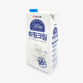 [아이스박스무료] 빙그레 소프트랩 휘핑크림 1L 동물성 생크림 유지방35% - 상세 이미지 2