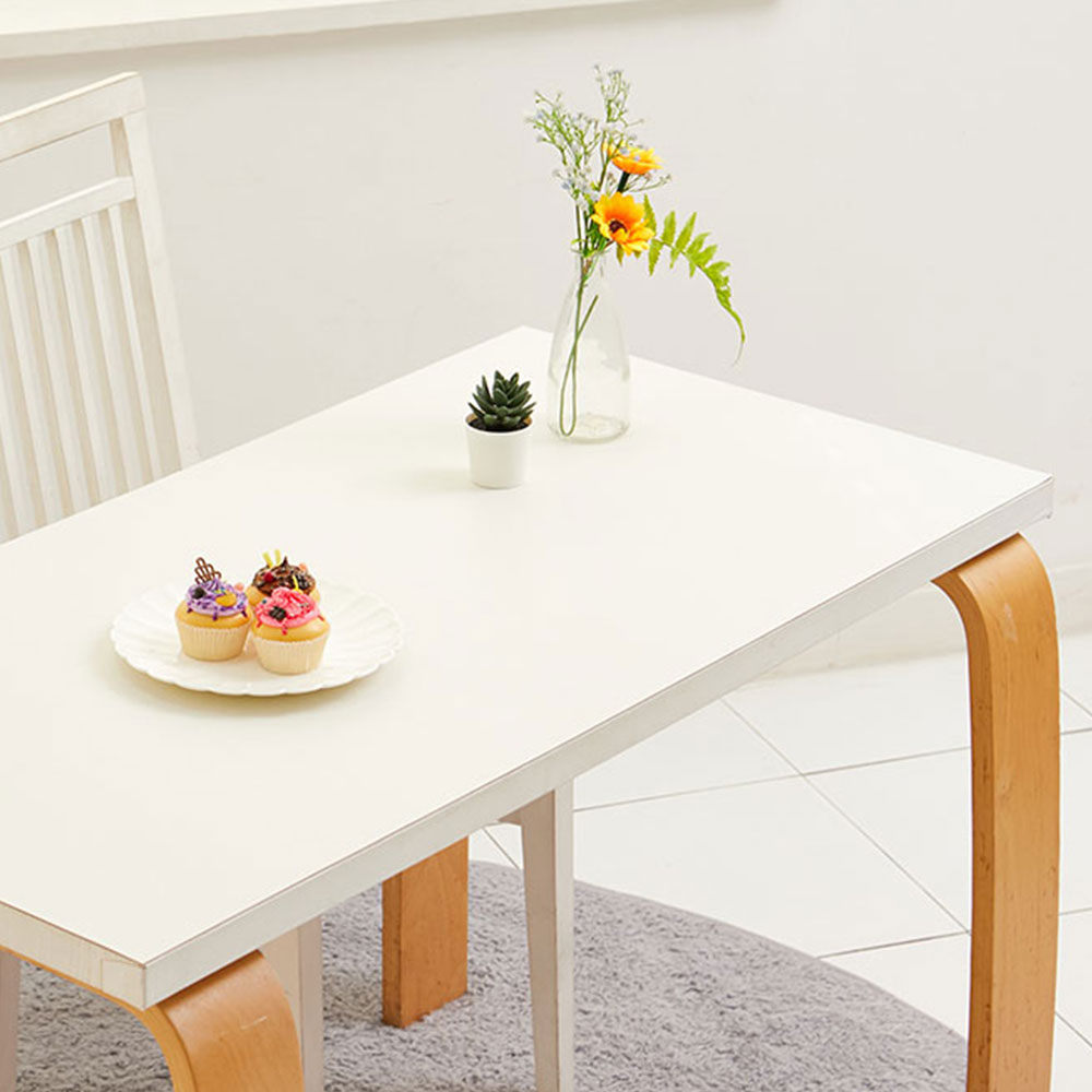 꼬꼬미 국내제조 테이블매트 세라믹 유리대용 가죽식탁매트 방수 보호커버 화이트 40x130