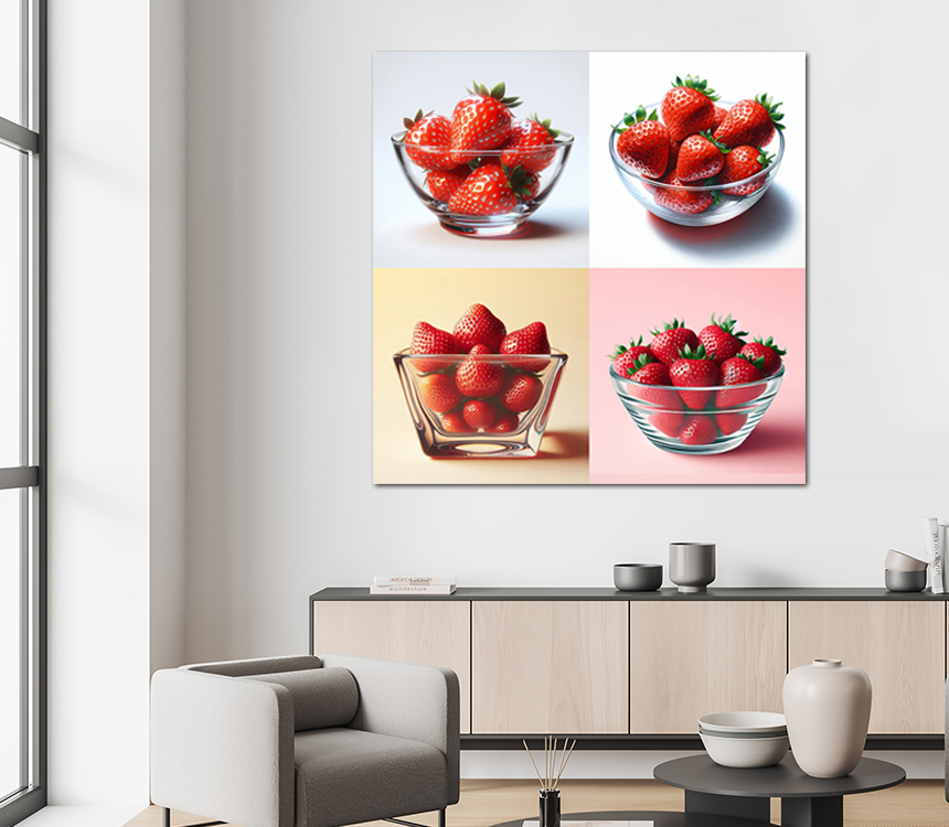 팝아트 딸기 그림 현관 거실 인테리어 액자 가게오픈선물 올믹스딸기 소형 이미지 8