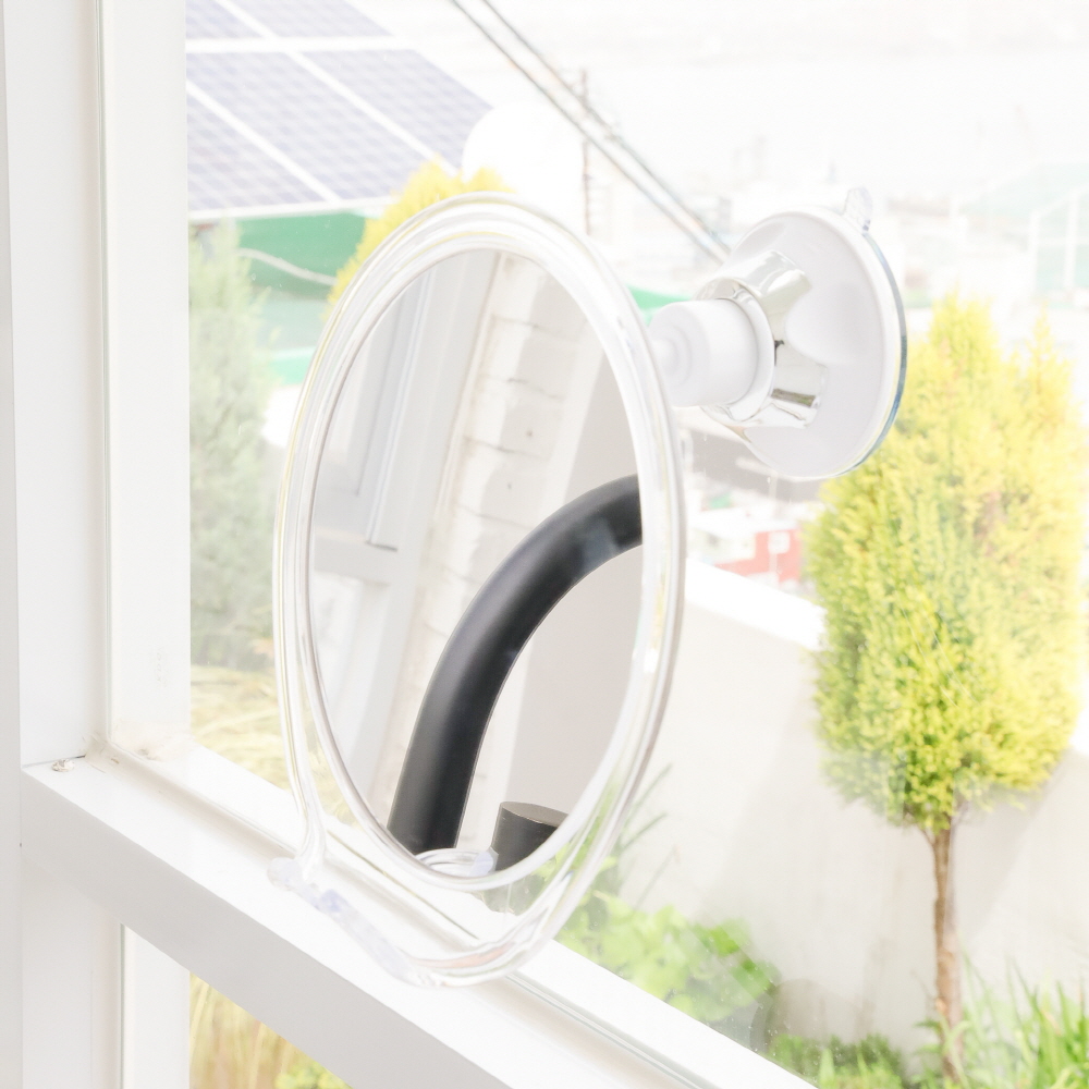홈글림 김서림방지 면도경 샤워부스 360도회전 면도거울 붙이는 욕실 화장실