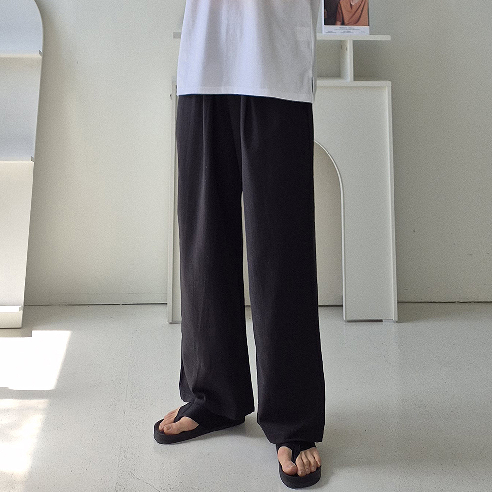 남자 와이드팬츠 린넨 바지 아이스팬츠 남성냉장고바지