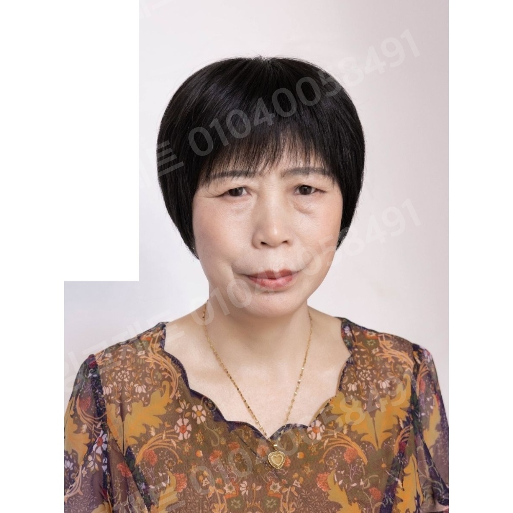 중년 여성가발 생머리 항암 통가발 전체 볼륨 엄마 - 상품 이미지