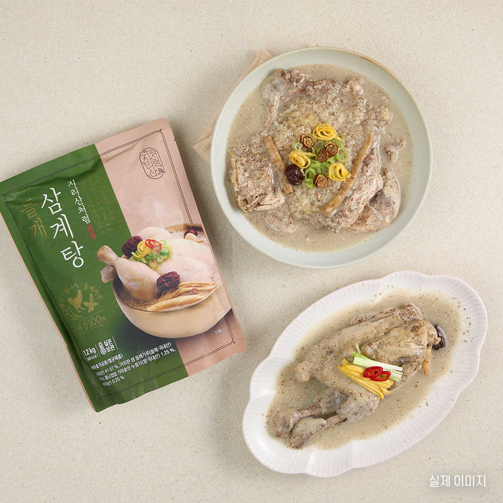 지리산처럼 들깨삼계탕 국산 들깨 누룽지 보양식 1.2kg