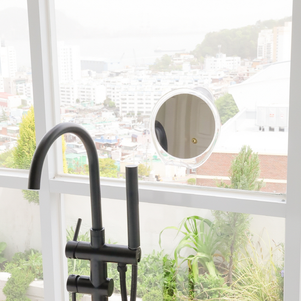 김서림방지 면도경 샤워부스 360도회전 면도거울 붙이는 욕실 화장실