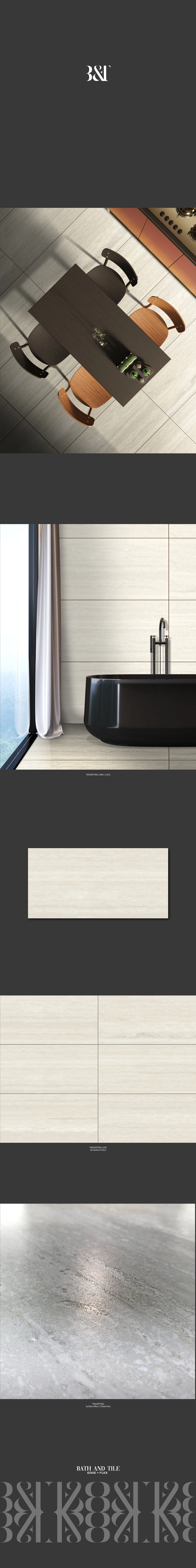 포세린 벽 타일 무광 베이지 TRAVERTINO LUCE NEW - 상세 이미지 3