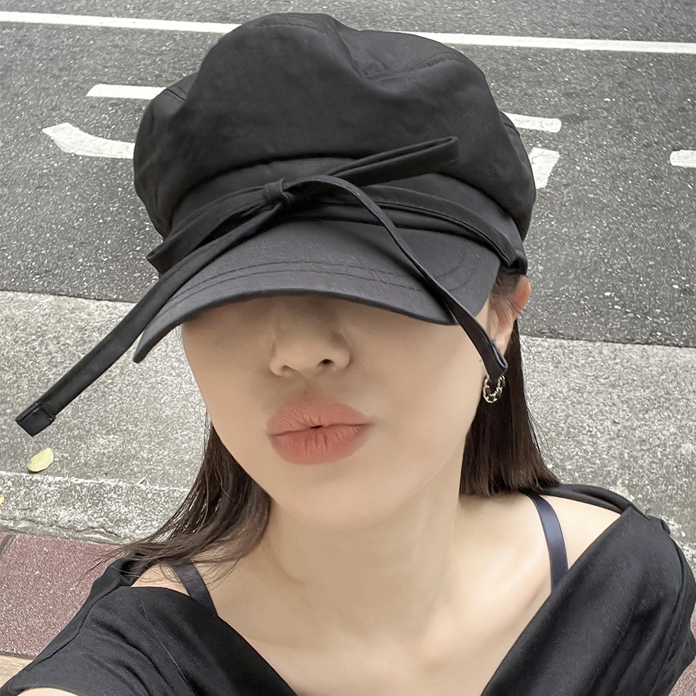 리본 마도로스 스트랩 빵모자 헌팅캡 햇 모자 - 상세 이미지 4