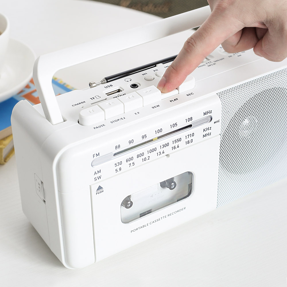 레트로 카세트라디오 올인원 FM USB SD카드 효도 캠핑 낚시 카세트 테이프 - 상세 이미지 2