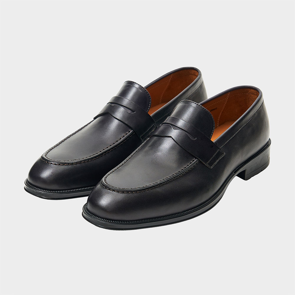 로퍼 코모 블랙 이태리산 송아지가죽 남자 수제화 발편한 정장 구두