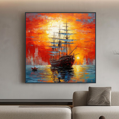 시티호 80cm x 80cm 무광블랙 알루미늄액자 - 상세 이미지 5