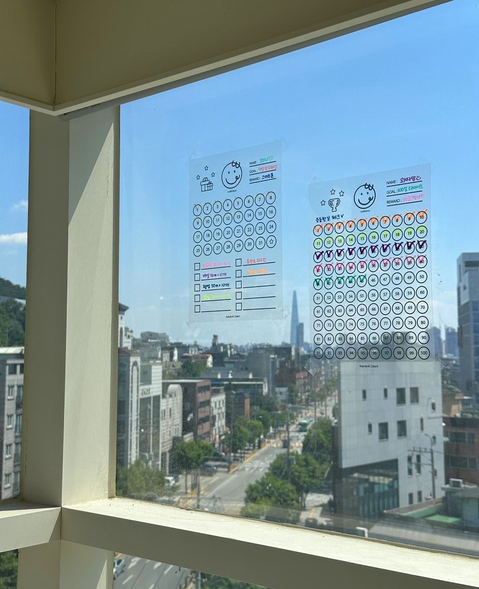 냉장고 투명 메모시트 칭찬스티커판 투두 체크리스트 시간표 계획표 자석 메모보드 화이트보드 - 상세 이미지 5