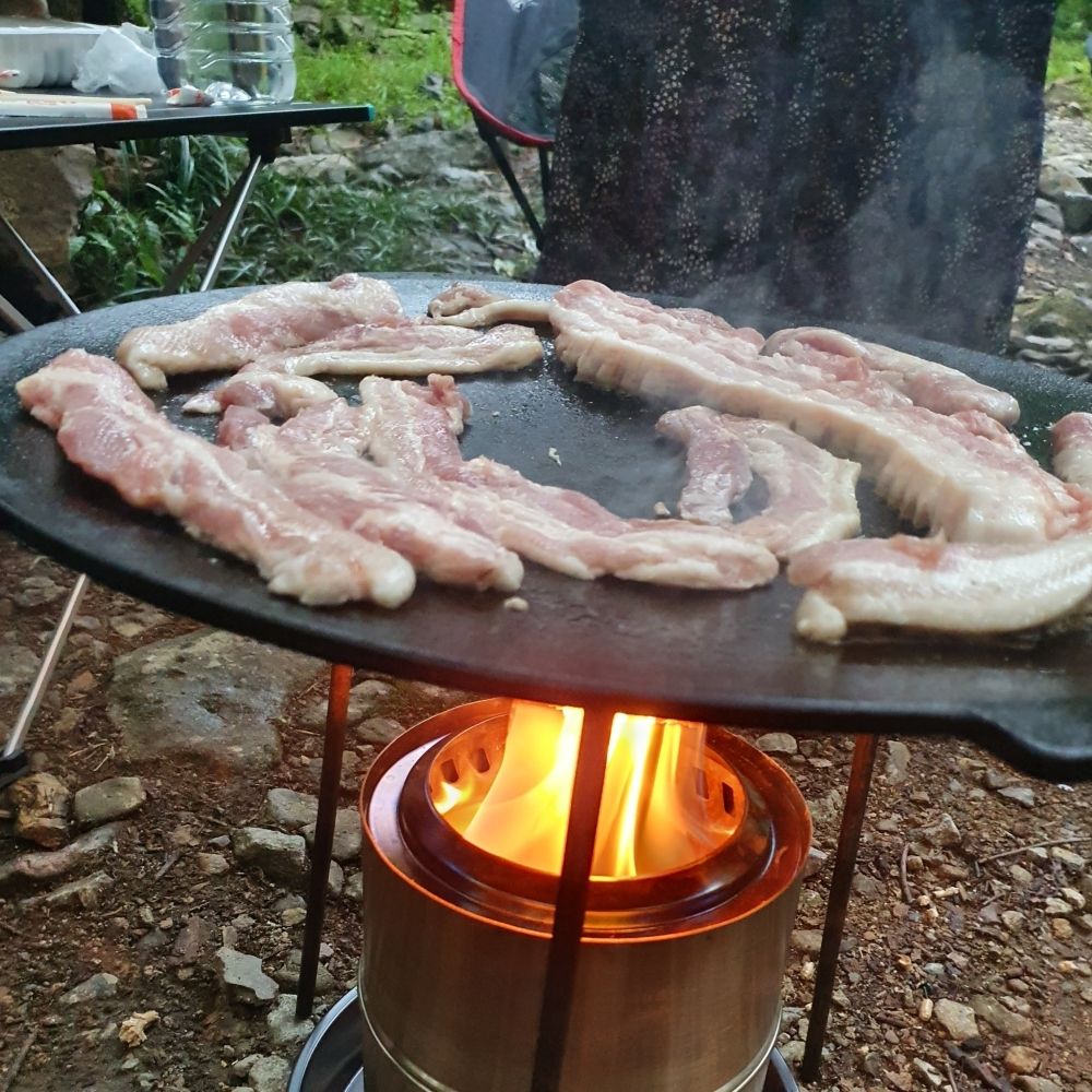 우주캠핑 파이어링 우드스토브 20 이중연소 화로대 캠핑 불멍 미니 화로