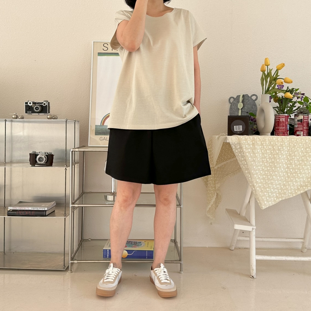 30-46 빅사이즈 자체제작 3부 밴딩 반바지 시원한 여름 린넨 면 스판 팬츠 XL 3XL