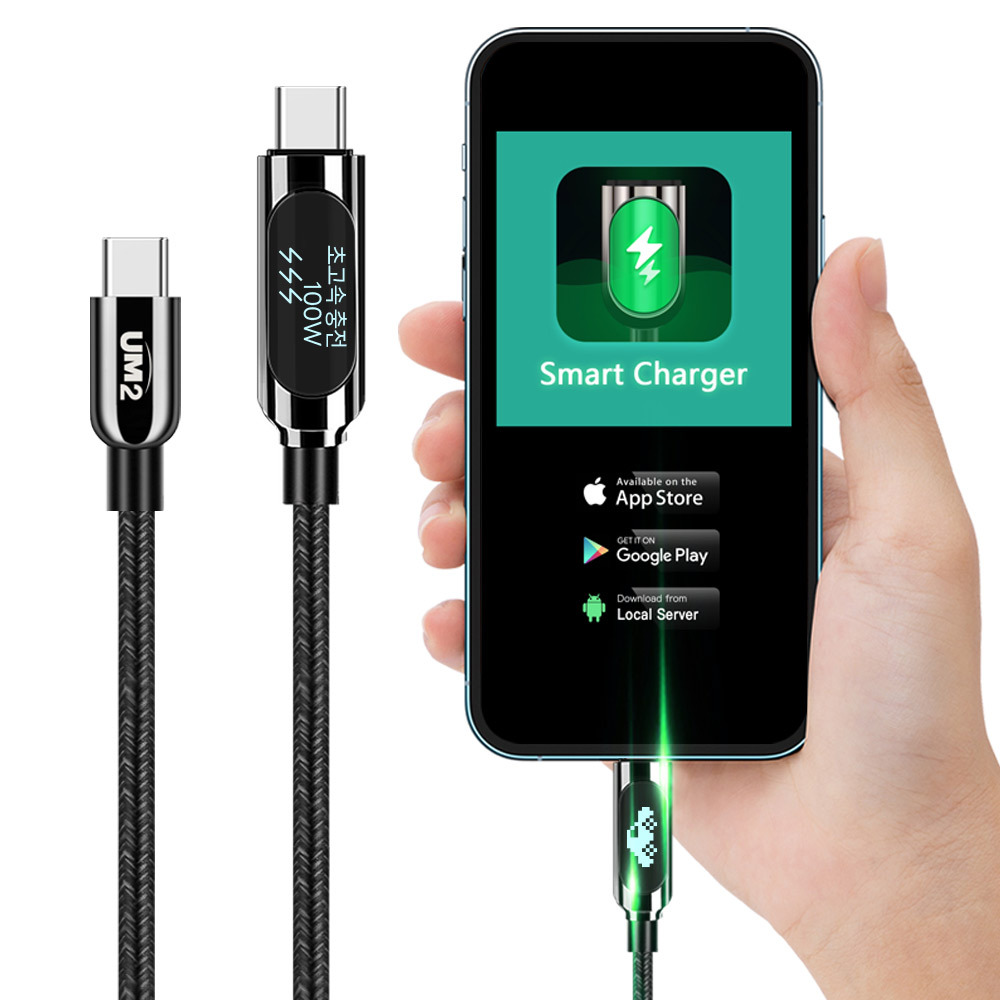 DIY 디스플레이 초고속 2.0 충전케이블 CtoC 100W PPS