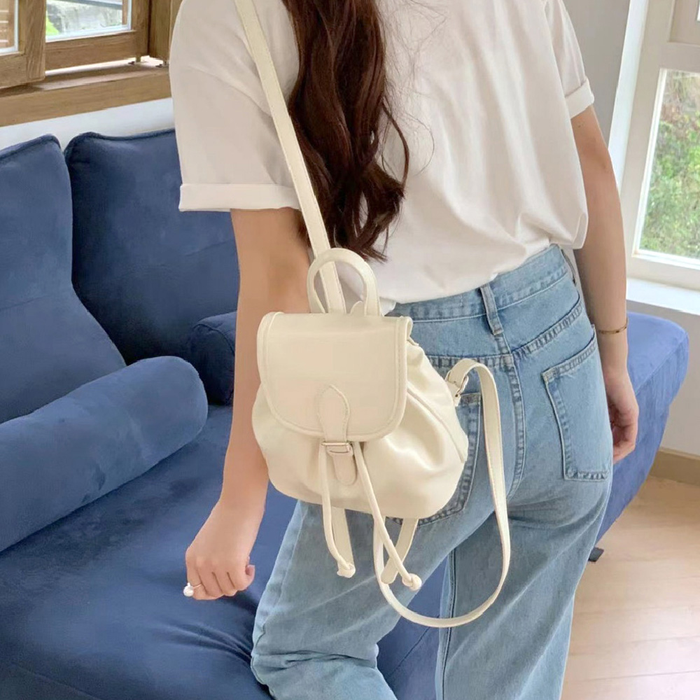 귀여운 초미니 백팩 아담한 미니멀 나들이 외출 작은 배낭 깜찍한 등에메는 가방 - 상세 이미지 5