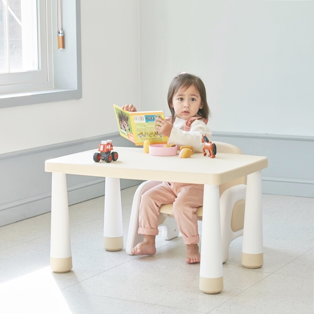 유아 아기 책상 의자 세트 테이블 높이조절 미술 놀이