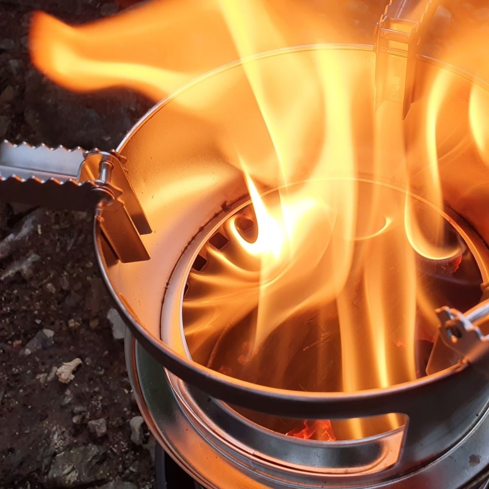 우주캠핑 우드스토브 20 이중연소 화로대 캠핑 불멍 미니 화로