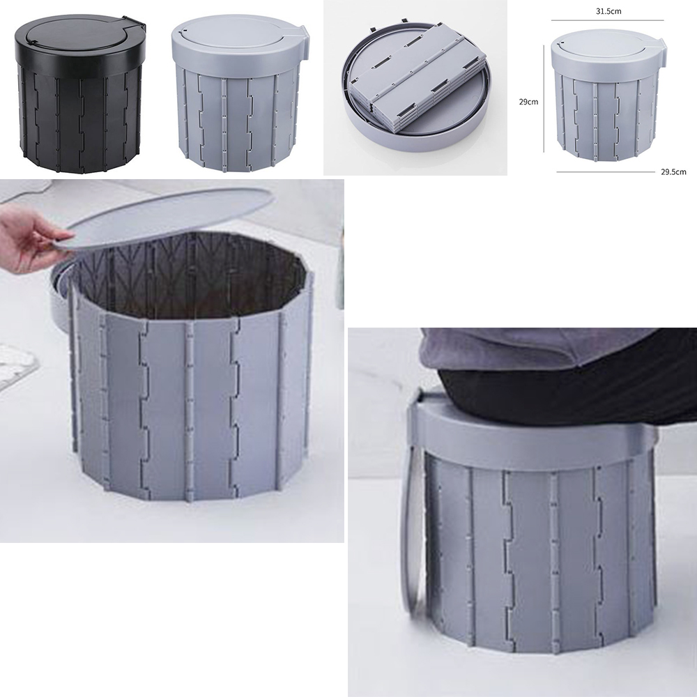 휴대용 접이식 변기 야외 원형 캠핑 폴딩식 간이 화장실