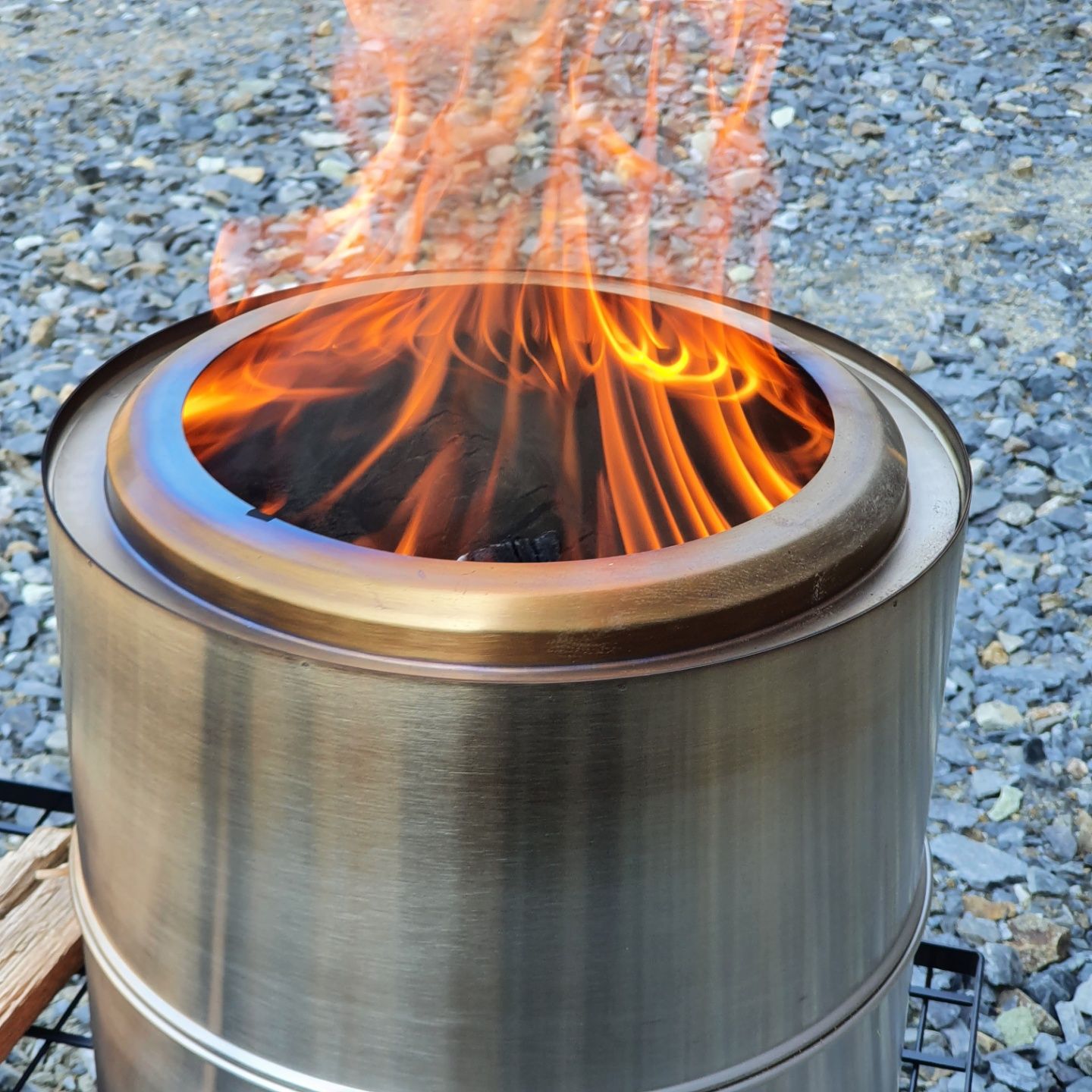 우주캠핑 우드스토브 32 이중연소 화로대 캠핑 불멍 접이식 화로